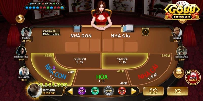 Hướng dẫn chi tiết về luật chơi baccarat Go88 dễ hiểu