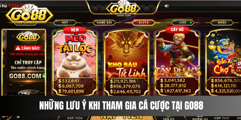 Những lưu ý khi tham gia cá cược tại Go88