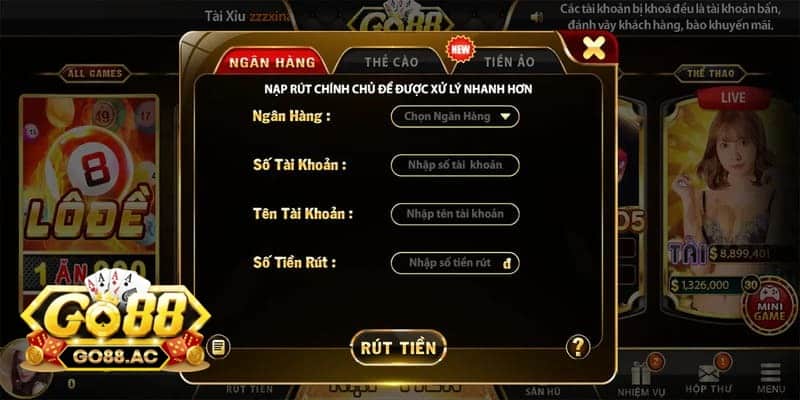 rút tiền Go88